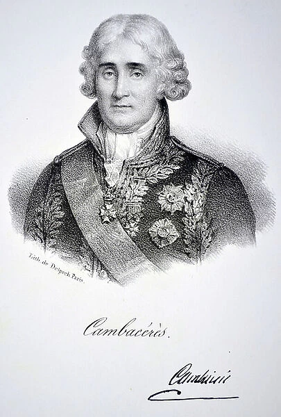 Jean Jacques Regis de Cambaceres, 1st Duc de Cambaceres, 1832 (litho)