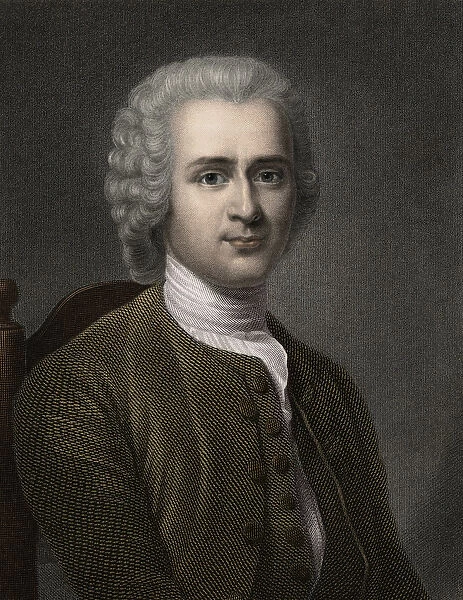Jean Jacques Rousseau 1712-1778 - engraving - 19th century