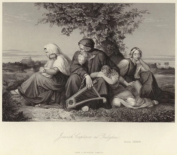 Jewish captives at Babylon (engraving)