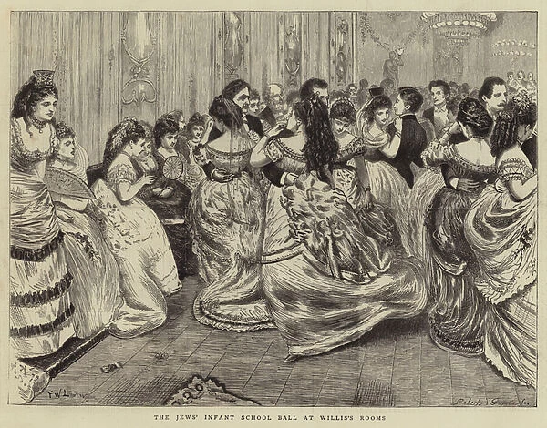 The Jews Infant School Ball at Williss Rooms (engraving)