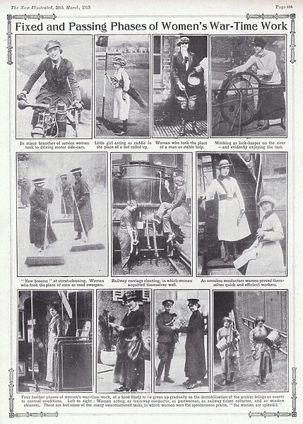 Jobs done by women during World War I, 1914-1918 (b  /  w photo)