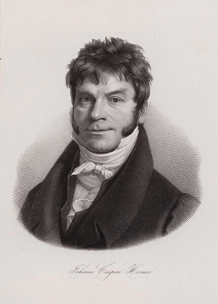 Johann Caspar Horner, Swiss physicist, mathematician and astronomer (engraving)