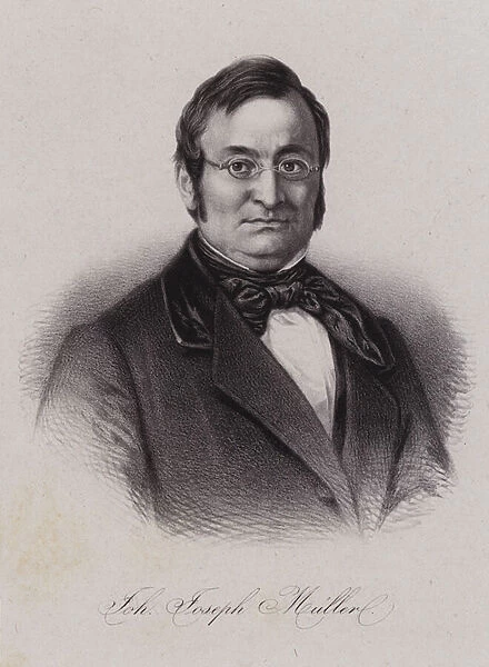 Johann Joseph Muller, Swiss politician (engraving)