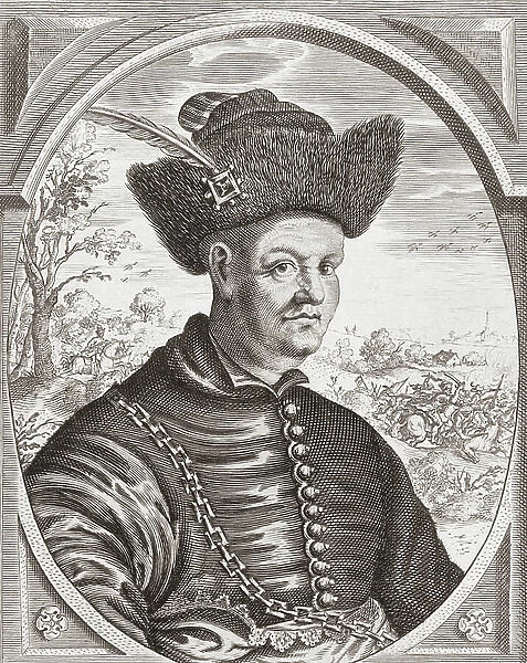Johann Ludwig Hector, Count of Isolani. Portrait, 17th century (print)