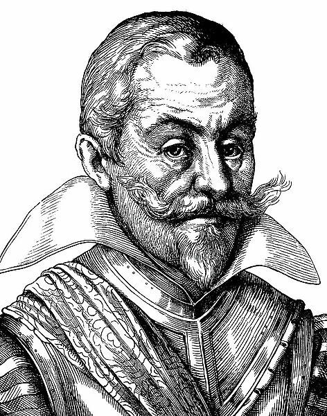Johann Tserclaes, Count of Tilly, commander of the Catholic League in the Thirty Years War, 1559 - 1632, historical illustration, portrait, 1880