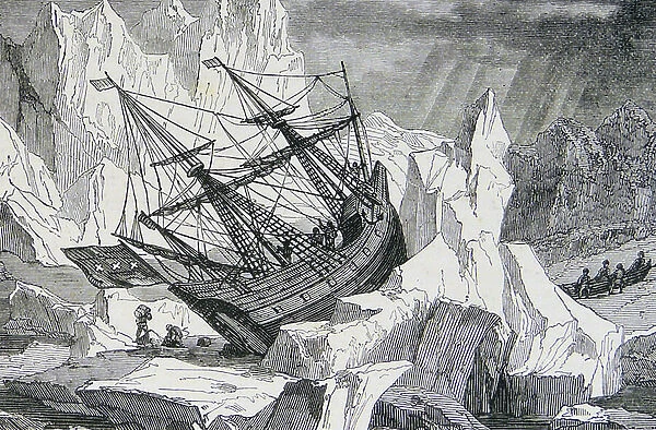John Davis (c1550-1605) English explorer and navigator (engraving)