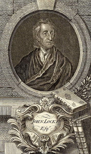 John Locke (1632-1704) from The Gallery of Portraits, published 1833 (engraving)