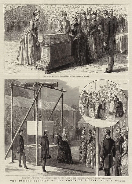 The Jubilee Offering of the Women of England to the Queen (engraving)