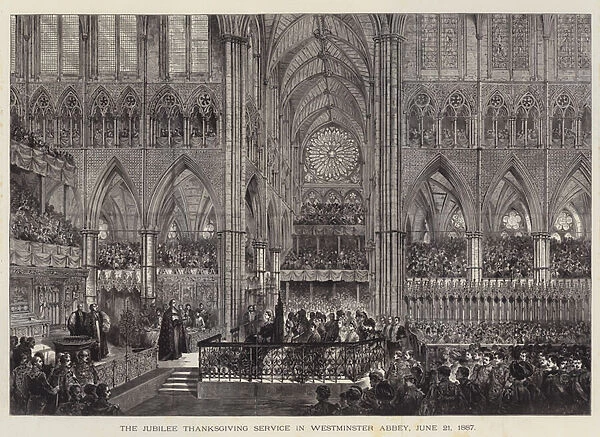 The Jubilee Thanksgiving Service in Westminster Abbey, 21 June 1887 (engraving)