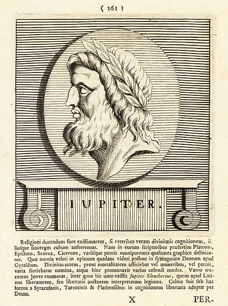 Jupiter, chief Olympian god of the Roman pantheon, 1747 (engraving)