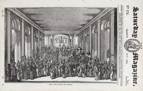 The Jury Court of Ceylon (engraving)
