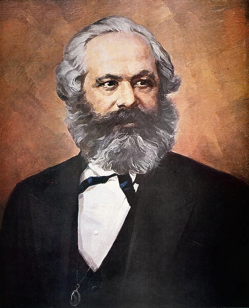 Karl Marx (colour litho)