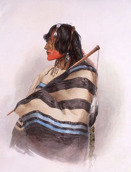 Kiasax Piegan Blackfeet Man, 1833-34 (w  /  c on paper)