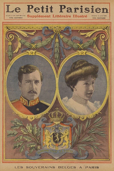 King Albert I and Queen Elisabeth of the Belgians (colour litho)