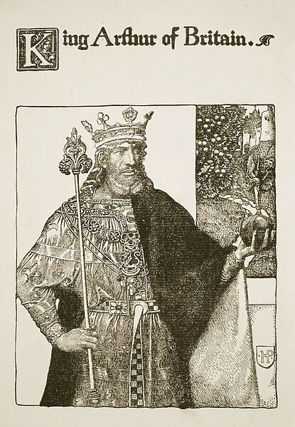 King Arthur of Britain, illustration from The Story of King Arthur