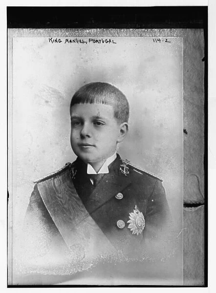 King Manuel of Portugal, as a boy (b  /  w photo)