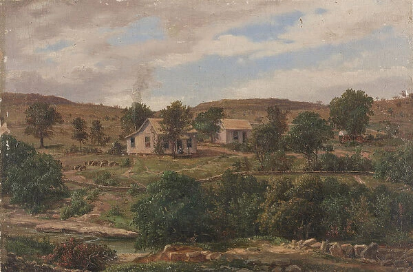 Klappenbach Ranch Near Johnson City, Texas, 1885 (oil on canvasboard)