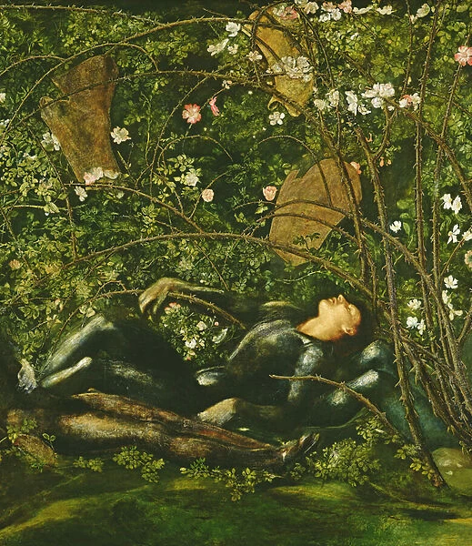 The Knights and the Briar Rose, 1869 (oil on canvas) (detail of 198347)