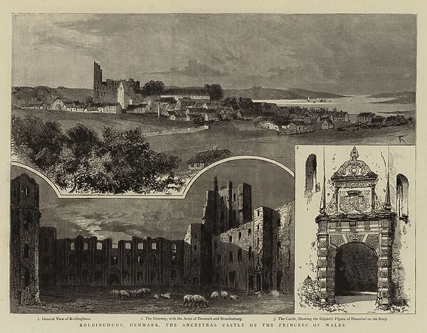 Koldinghuus, Denmark, the Ancestral Castle of the Princess of Wales (engraving)