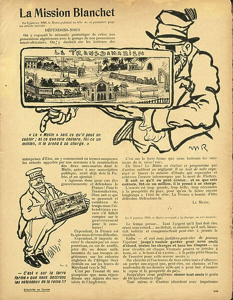 L Assiette au Beurre, number 353, Satirique en couleurs, 1908_1_4: Train, Sahara