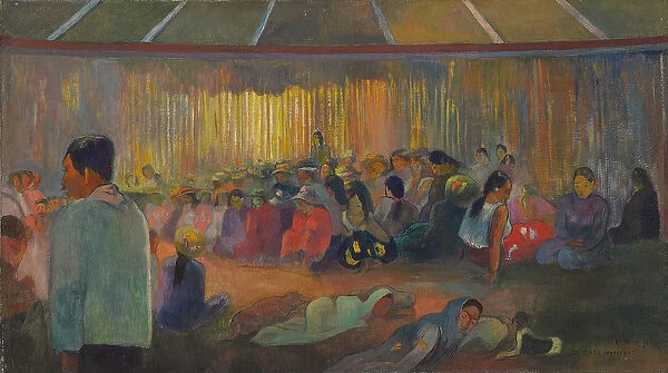 La Maison des Chants (Te Fare Hymenee), 1892 (oil on canvas)