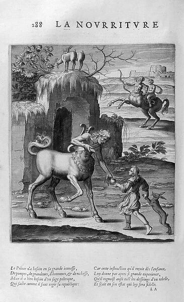 La Nourriture Greek mythological allegory, 1615 (engraving)