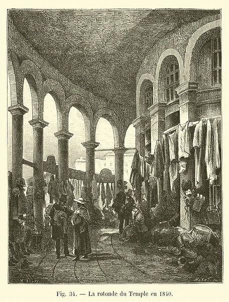 La rotonde du Temple en 1840 (engraving)