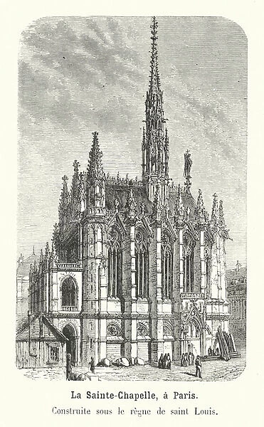 La Sainte-Chapelle, a Paris (engraving)