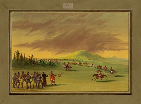 La Salle Meets a War Party of Cenis Indians on a Texas Prairie, April 25th 1686