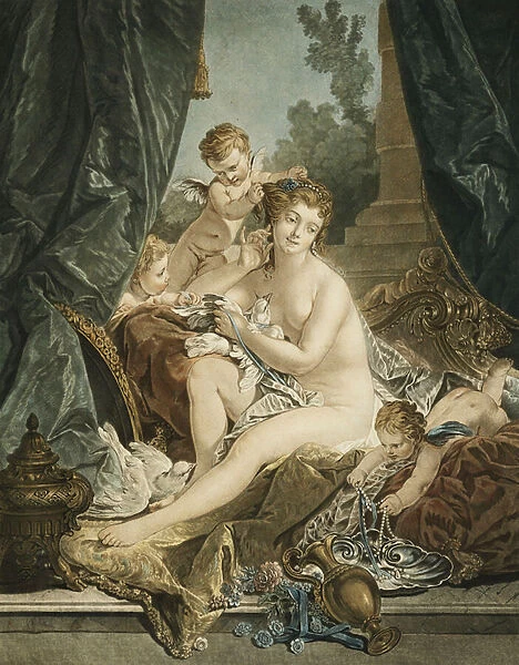 La Toilette de Venus, After Francois Boucher, 1783 (etching with engraving printed in