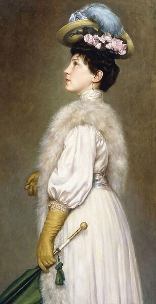 A Lady in White, 1907 (oil on canvas)