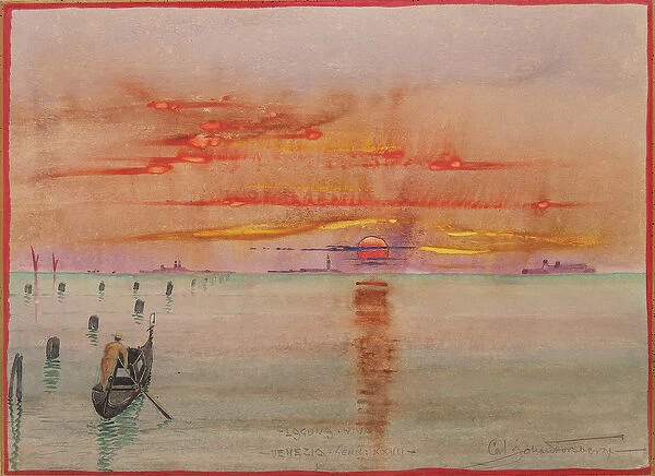 Lake Viva, Venice, 1927 (w  /  c on paper)