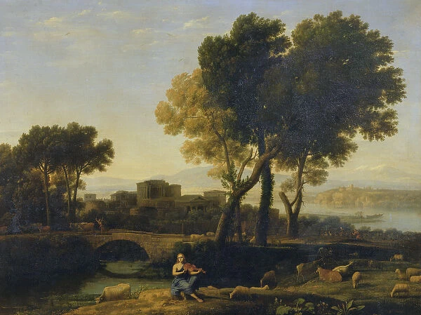Landscape with Apollo guarding the Cattle of Admetus and Mercury stealing them