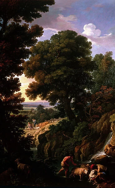 A Landscape with Shepherds, c.1730 (oil on canvas)