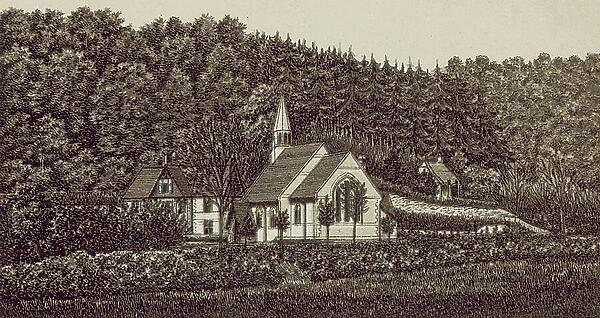 Langrish Church (litho)