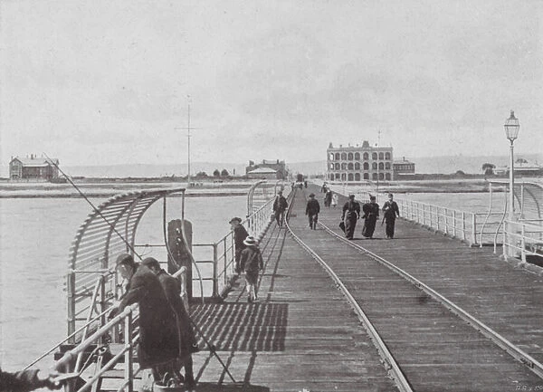 Largs Bay, Present Landing Place from Ocean Steamers (b  /  w photo)