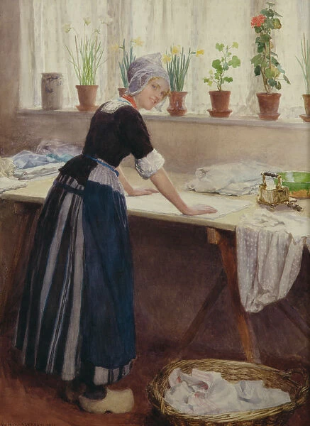 The Laundry Maid, 1915 (w  /  c on paper)