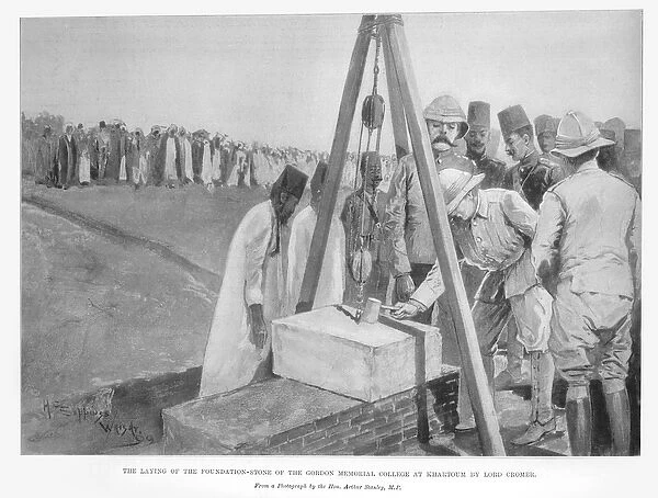 The laying of the foundation stone of the Gordon Memorial College at Khartoum by Lord Cromer