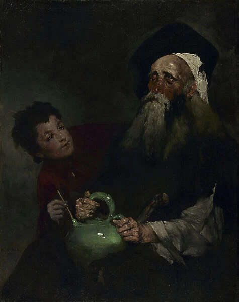 Lazarillo de Tormes and His Blind Master, before 1880 (oil on fabric)