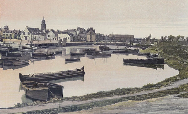 Le Croisic, Le port et le bassin du Trait (colour photo)