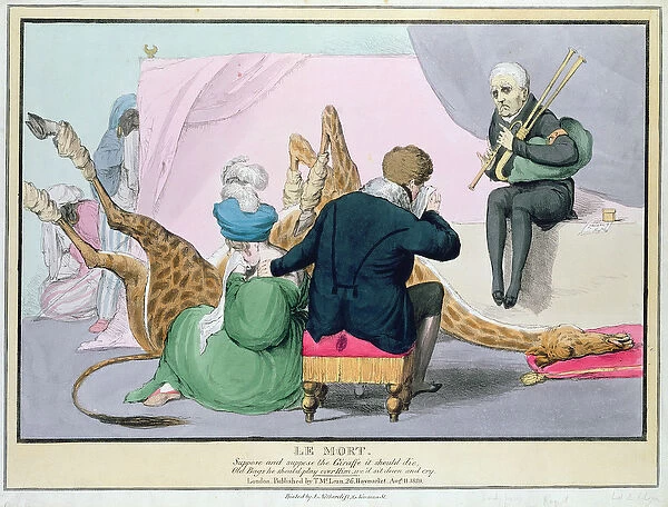 Le Mort, George IV (1762-1830), caricature of the King grieving the death
