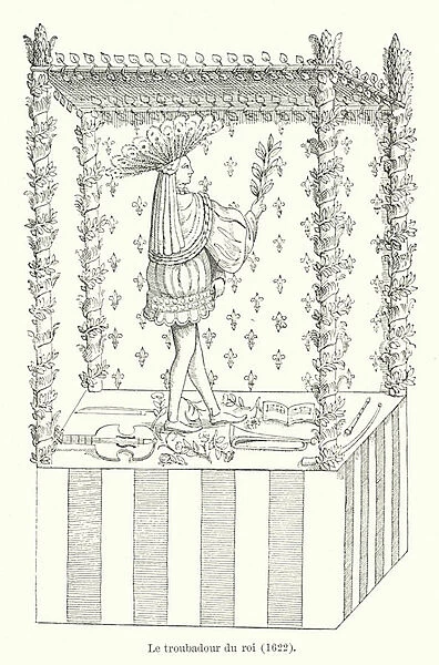 Le troubadour du roi, 1622 (engraving)