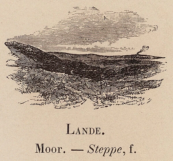 Le Vocabulaire Illustre: Lande; Moor; Steppe (engraving)