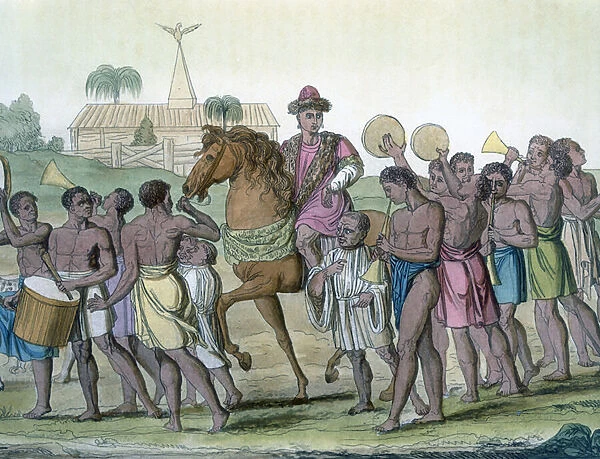 Leader on horseback, 1812-13 (coloured engraving)