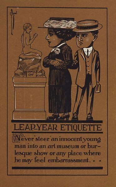 Leap-Year Etiquette (colour litho)