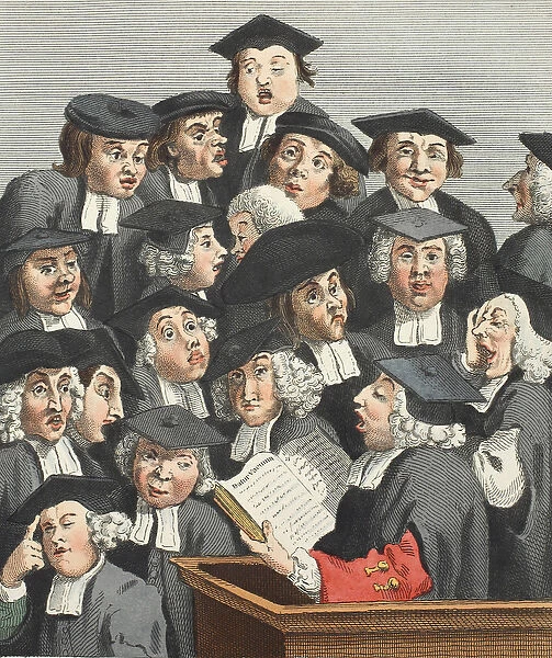 The Lecture, illustration from Hogarth Restored: The Whole Works of the celebrated