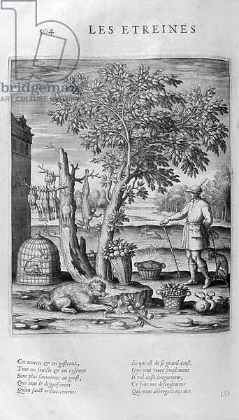 Les Etrennes (new year gifts from hunting and growing food), 1615 (engraving)
