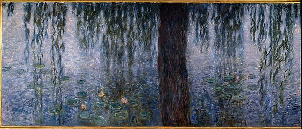 Les Nympheas; in the morning clear with willows (left part of triptych oil on wood 200 x