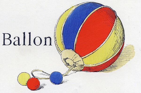 Letter B: 'Balloon', in ABC des joujoux ou Alphabet des tout petits, 1897 (engraving)