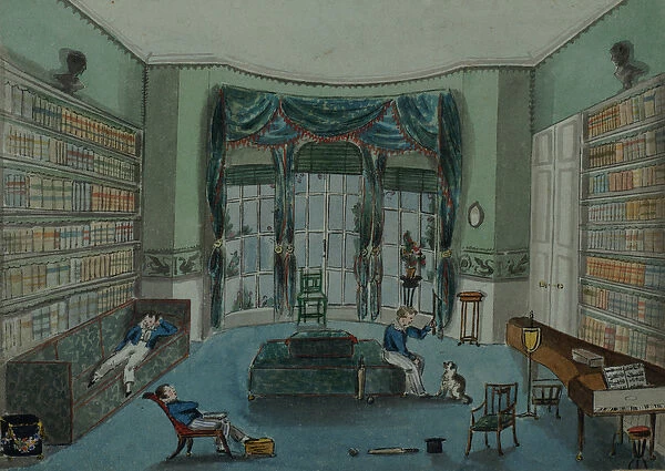 The Library, c. 1820, Battersea Rise